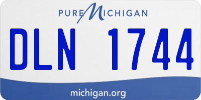 MI license plate DLN1744