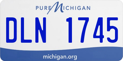MI license plate DLN1745