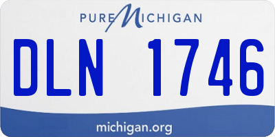 MI license plate DLN1746