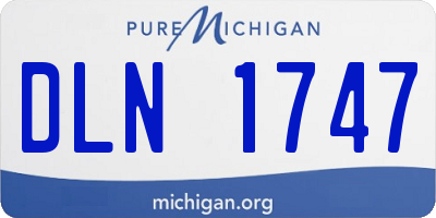MI license plate DLN1747