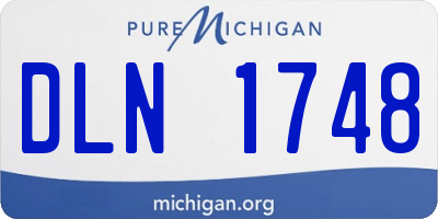 MI license plate DLN1748