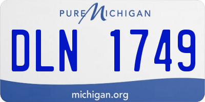 MI license plate DLN1749