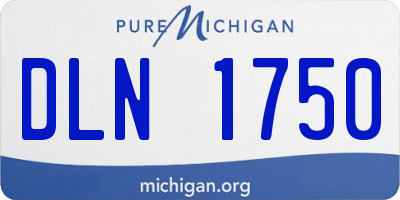 MI license plate DLN1750
