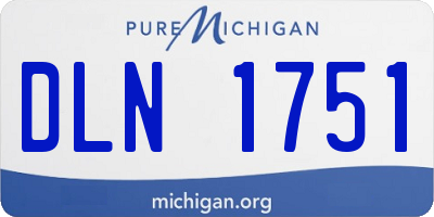 MI license plate DLN1751
