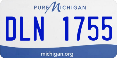 MI license plate DLN1755