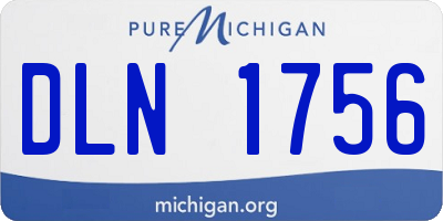 MI license plate DLN1756