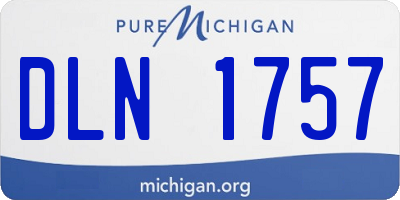 MI license plate DLN1757