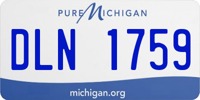 MI license plate DLN1759