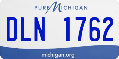 MI license plate DLN1762