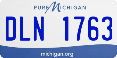 MI license plate DLN1763