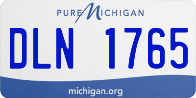 MI license plate DLN1765