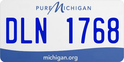 MI license plate DLN1768