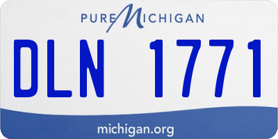 MI license plate DLN1771