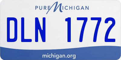 MI license plate DLN1772