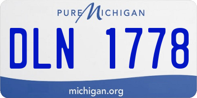 MI license plate DLN1778