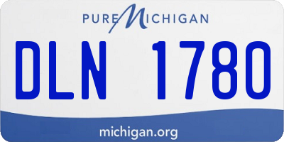 MI license plate DLN1780