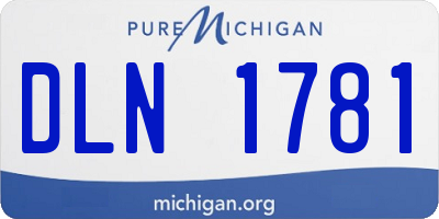 MI license plate DLN1781
