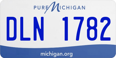 MI license plate DLN1782