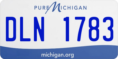 MI license plate DLN1783