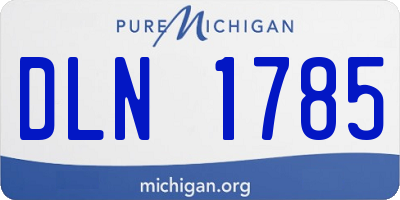 MI license plate DLN1785