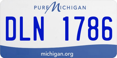 MI license plate DLN1786