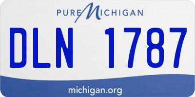 MI license plate DLN1787