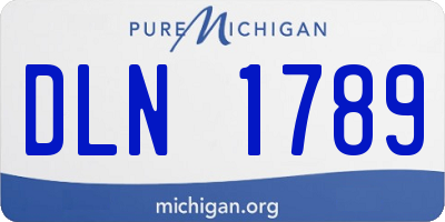 MI license plate DLN1789