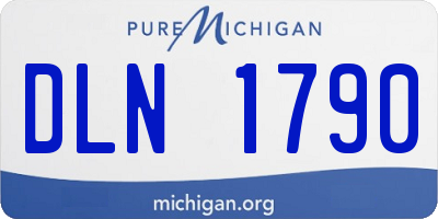 MI license plate DLN1790