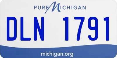 MI license plate DLN1791