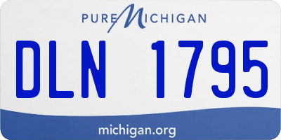 MI license plate DLN1795