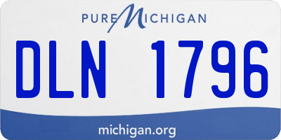 MI license plate DLN1796