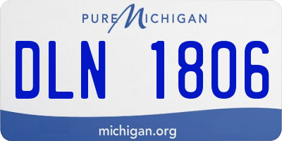 MI license plate DLN1806
