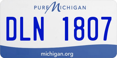 MI license plate DLN1807