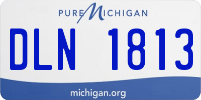MI license plate DLN1813