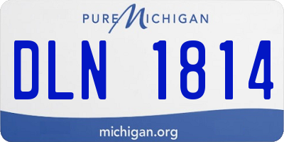 MI license plate DLN1814