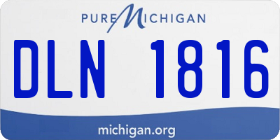 MI license plate DLN1816