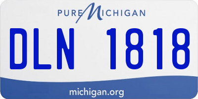 MI license plate DLN1818