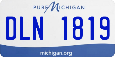 MI license plate DLN1819