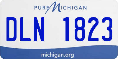 MI license plate DLN1823