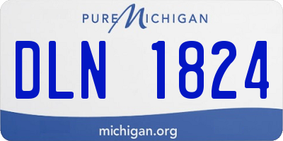 MI license plate DLN1824