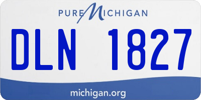 MI license plate DLN1827