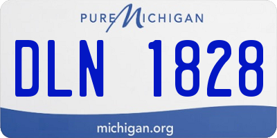 MI license plate DLN1828