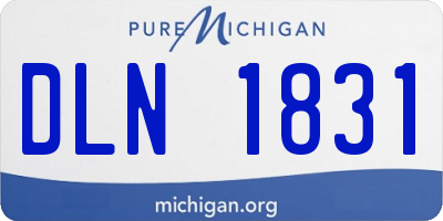 MI license plate DLN1831