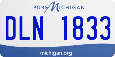 MI license plate DLN1833