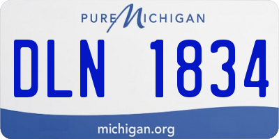 MI license plate DLN1834