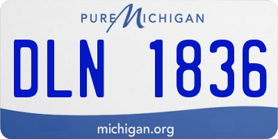MI license plate DLN1836