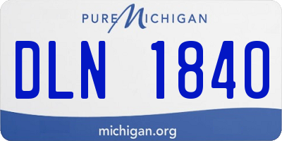 MI license plate DLN1840
