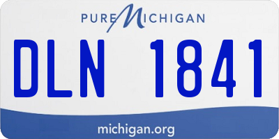 MI license plate DLN1841