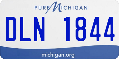MI license plate DLN1844