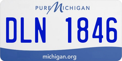 MI license plate DLN1846